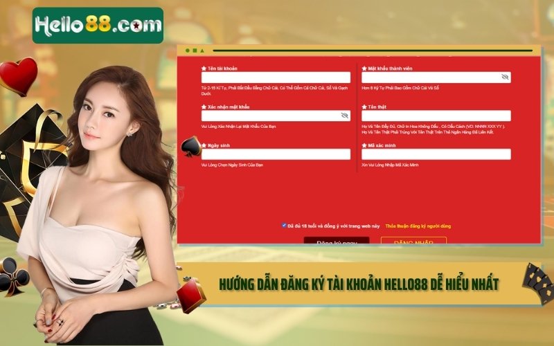 Hướng dẫn đăng ký tài khoản Hello88 dễ hiểu nhất